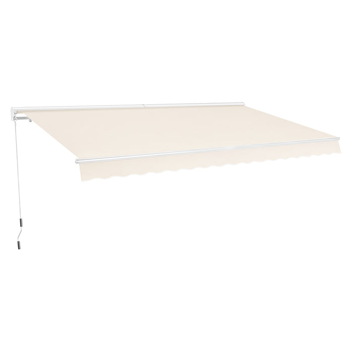 MCombo Patio Awning 10x8 Feet Sunshade Canopy with Half-Cassette for Manual Retractable Awnings, 4679