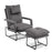 MCombo Accent Recliner with Ottoman, Leathaire Upholstered Armchairs with Adjustable Backrest for Living Room Bedroom 4233