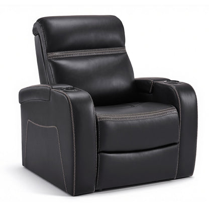 Power Recliner Chair, Home Theater Seating, Faux Leather HTS400