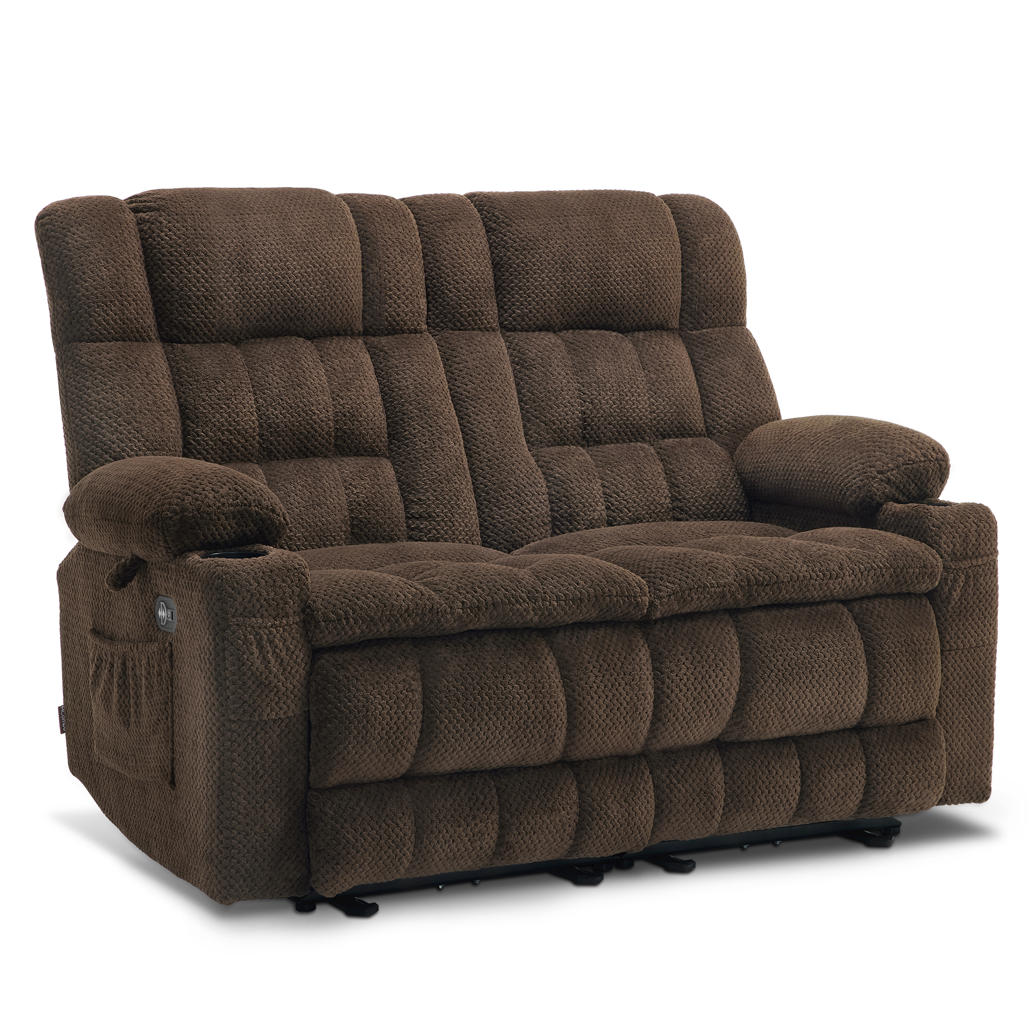 Power Reclining Loveseat with Heat and Massage, Fabric 6314|6316M3