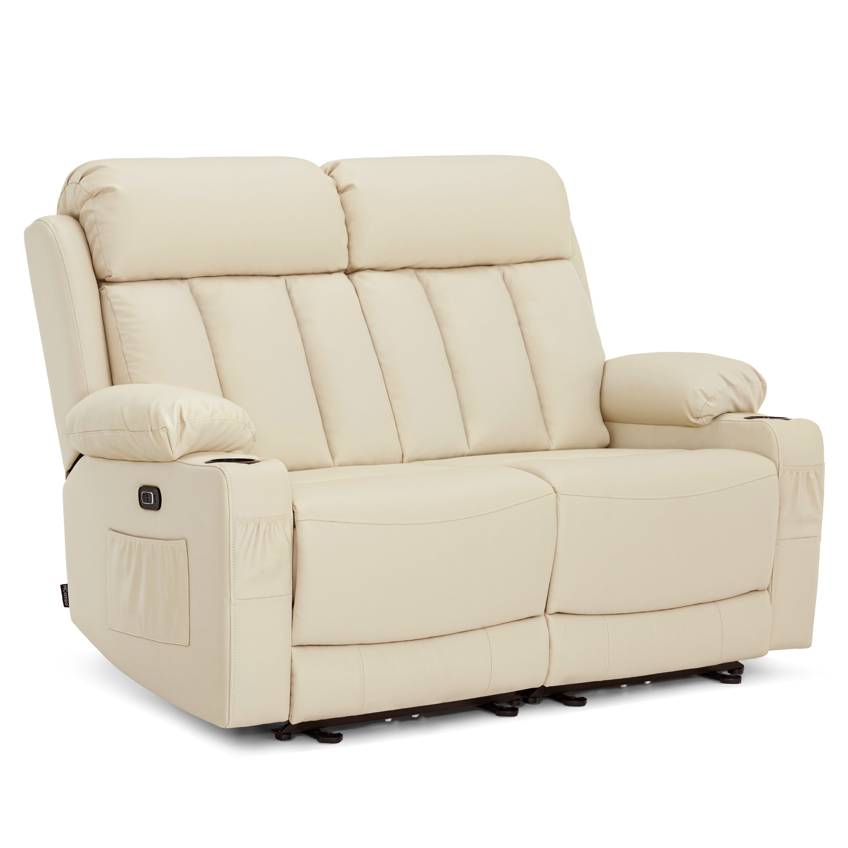 61 in Power Reclining Loveseat with Heat and Massage 6075