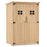 Mcombo Large Outdoor Storage Shed with 2 Shelves, Oversize Garden Tool Shed with Latch, Outdoor Storage Cabinet with Floor for Patio and Yard (46.9" x 22.4" x 66") 1911 (Beige)