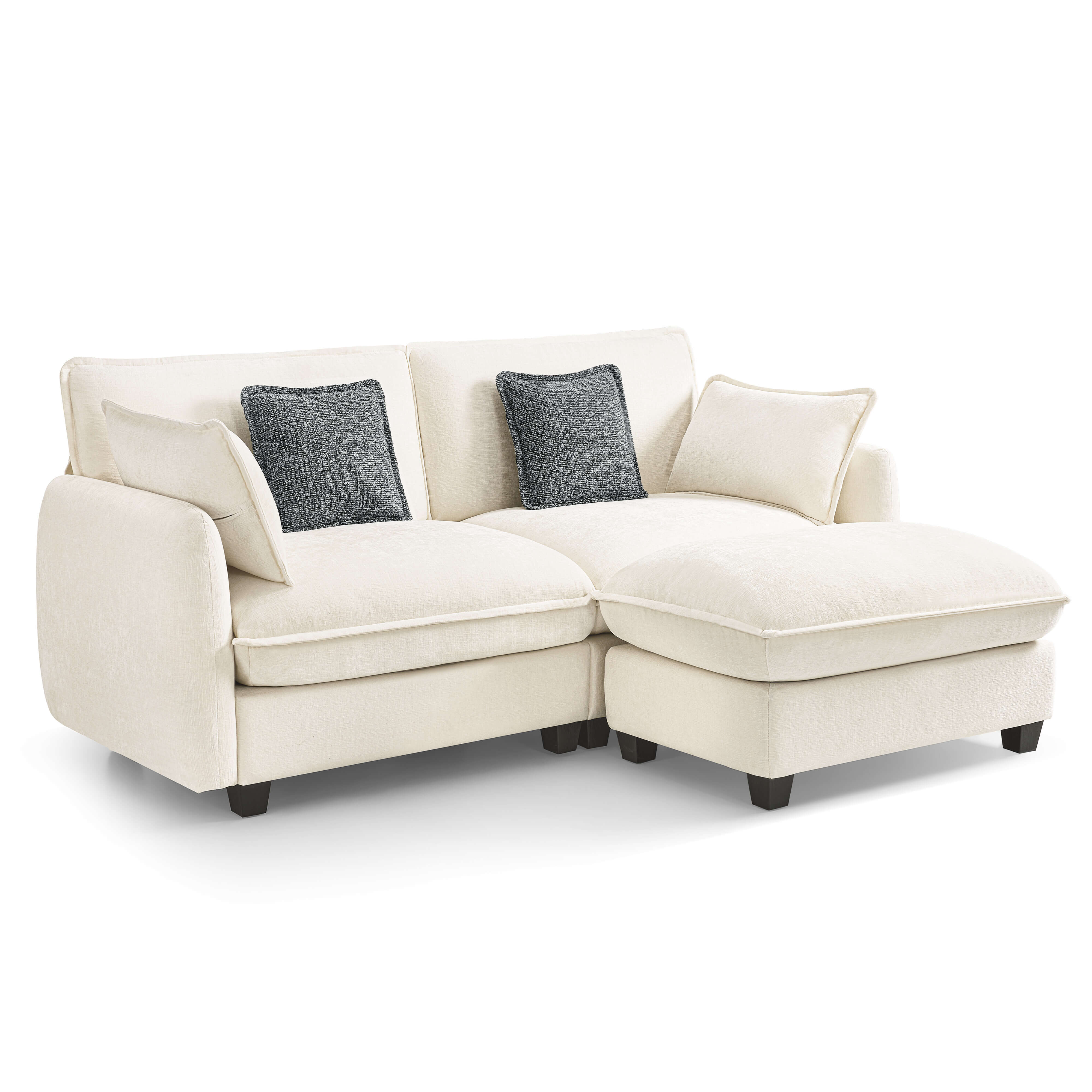 Oversized Cloud Modular Sectional Sofa, FSC Certified Sectional Couches with Ottoman for Living Room S0701