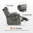 MCombo Lay Flat Lift Recliner with Power Headrest for Small Elderly People, Infinite Position Lift Chair, Massage and Heat, Fabric 7660