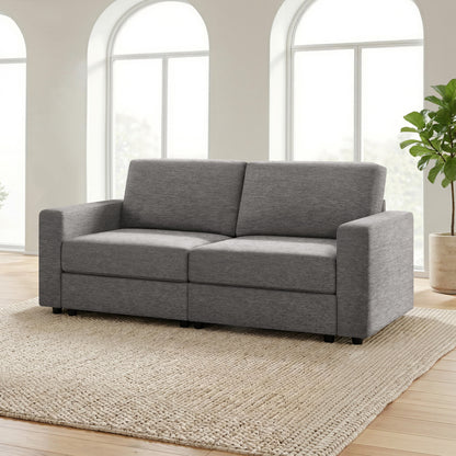 Oversized Sectional Sofa with 26" Deep Seat, Storage Ottoman, Pet-Friendly Fabric S6366