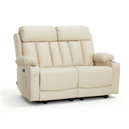 61 in Power Reclining Loveseat with Heat and Massage 6075