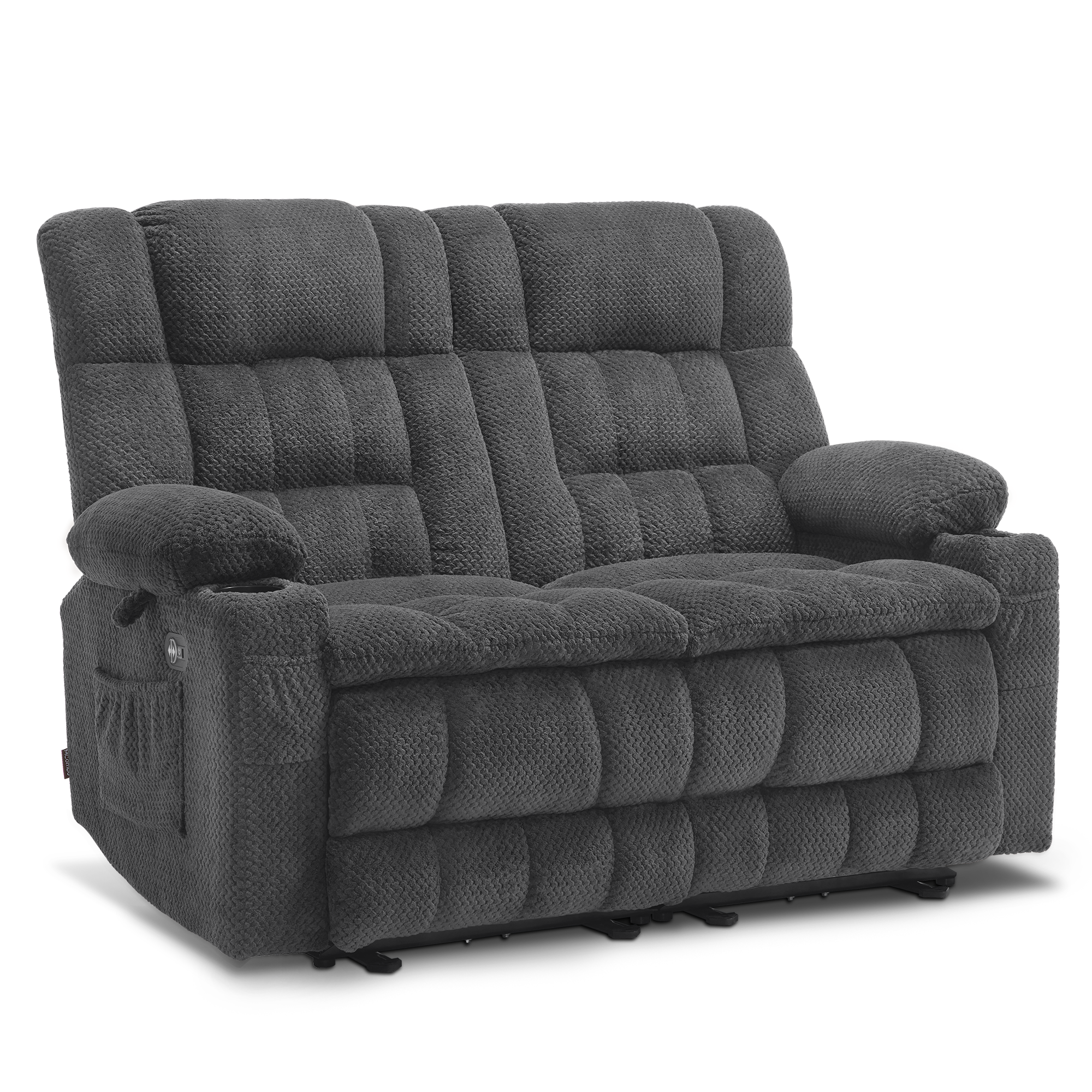 Power Reclining Loveseat with Heat and Massage, Fabric 6314|6316M3
