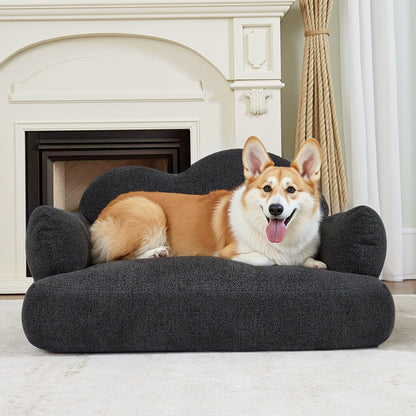 Lovupet Dog Sofa Couch for Medium Breed, Soft Full Foam Dog Couch Bed with Anti-Slip Bottom, PS695
