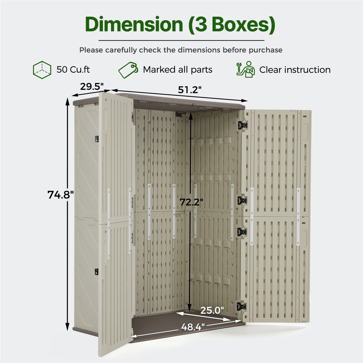 Tall Plastic Storage Shed, SU5462|ST5782