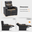MCombo Power Recliner Chair with Adjustable Headrest, Home Theater Seating with USB Port, LED Light & Armrest Storage, Electric Reclining Chair for Living Room HTS400