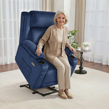 Power Lift Recliner Chair, Triple Motor, Massage and Heat, Fabric 7661|7662|7664