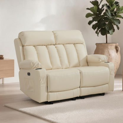 61 in Power Reclining Loveseat with Heat and Massage 6075