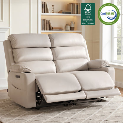 64 in Oversized Reclining Loveseat with Heat & Massage 6711