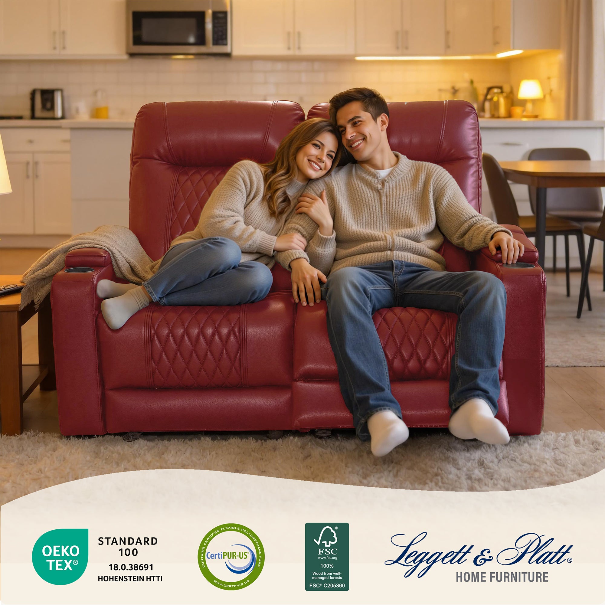 Power Reclining Loveseat,Home Theater Seating, HTS830