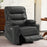 MCombo Power Recliner Chair, Electric Reclining with Heat and Massage for Adult, Cup Holder, USB Port, Extended Footrest, Breathable Leather Electric Reliner Sofa Seat for Living Room, 6160-PR621  (No Lift)