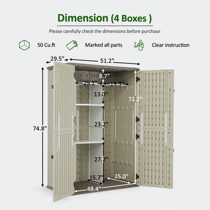 Tall Plastic Storage Shed, SU5462|ST5782