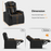 MCombo Home Theater Seating with Adjustable Headrest, Dual Motor Power Recliner Chair with Tray Table, Movie Reclining Sofa with USB, Ambient Lighting & Hidden Arm Storage HTS422