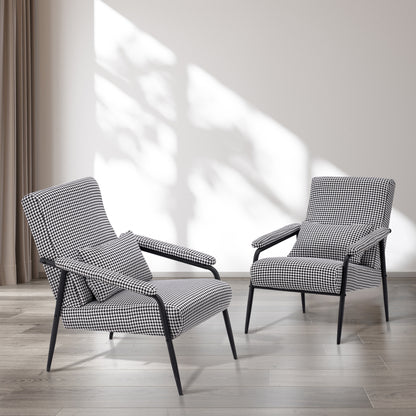 Accent Chair with Ottoman, Fabric 4123