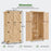 MCombo Wood Sheds & Outdoor Storage , Garden Tool Shed with Lock, Wooden Outdoor Storage Cabinet with Double Doors for Patio 1628