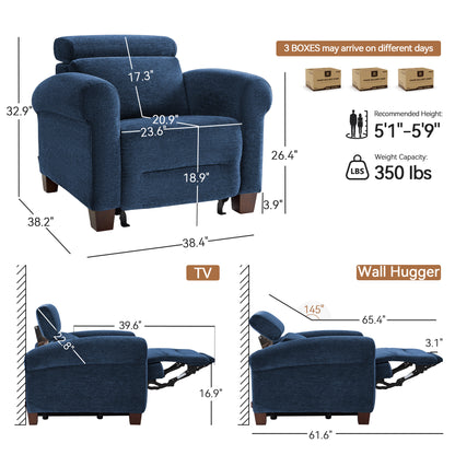 Wall Hugger Power Recliner Chair for Small Spaces, RV & Living Room HL164
