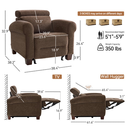 Wall Hugger Power Recliner Chair for Small Spaces, RV & Living Room HL164