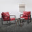 MCombo Modern Accent Chairs, Armchair with Upholstered Cushion, Faux Leather Lounge Chairs for Living Room Bedroom HQ304