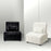 MCombo Accent Sofa Chair, Faux Leather Upholstered Armless Chair, Modular Guest Reception Chair for Waiting Room Office 4339