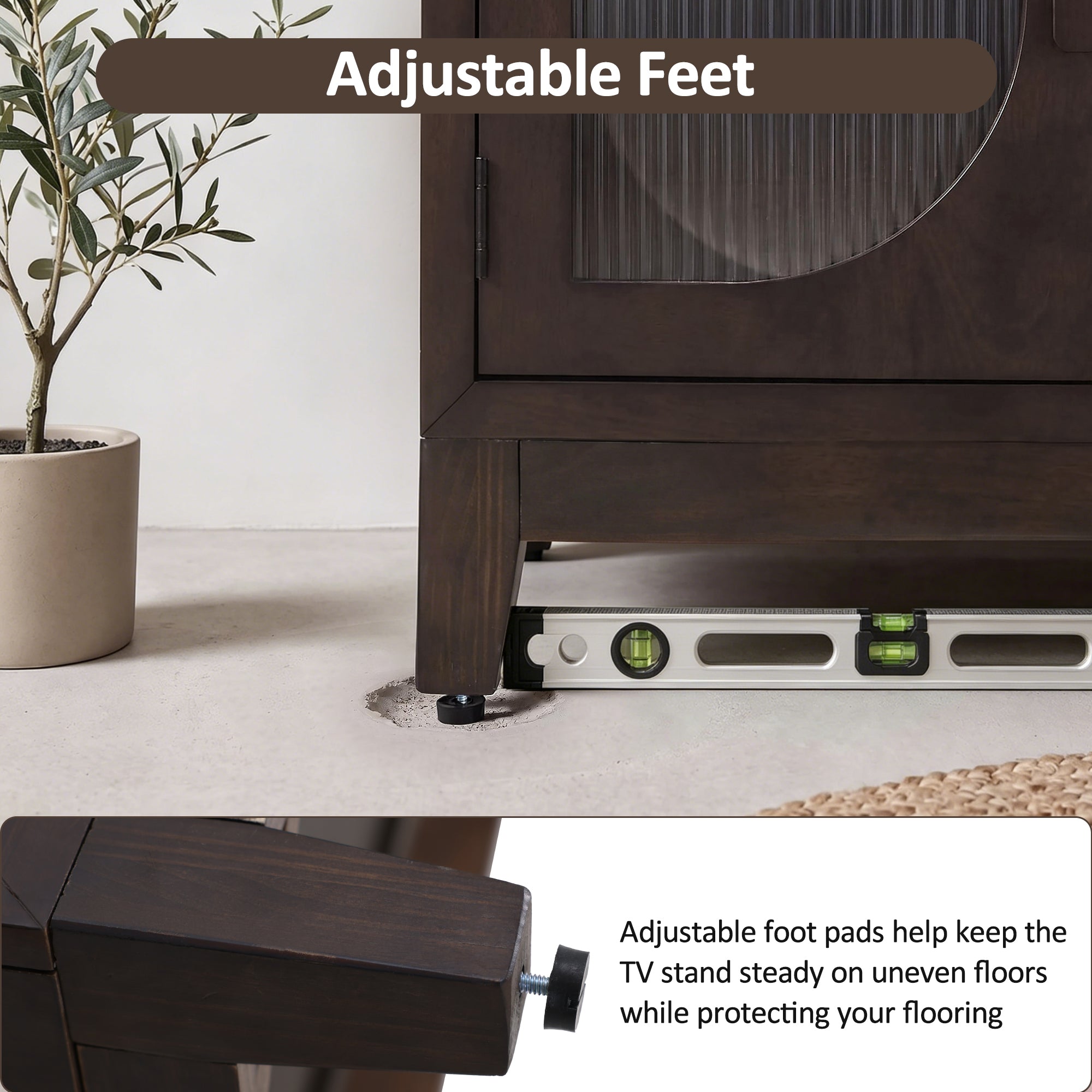 Modern TV Stand for 65 Inch TV, 60 Inch Entertainment Center, TV325