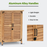 Mcombo Outdoor Wood Storage Cabinet, Small Size Garden Wooden Tool Shed with Double doors, Outside Tools Cabinet for Backyard (24.6”x 18.3”x38.2”) 6059-0985CR