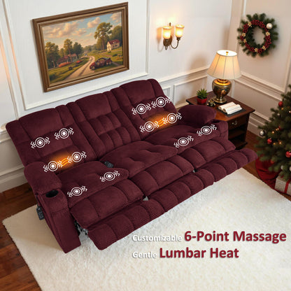 Power Reclining sofa with Heat and Massage, Fabric 6314|6316M3