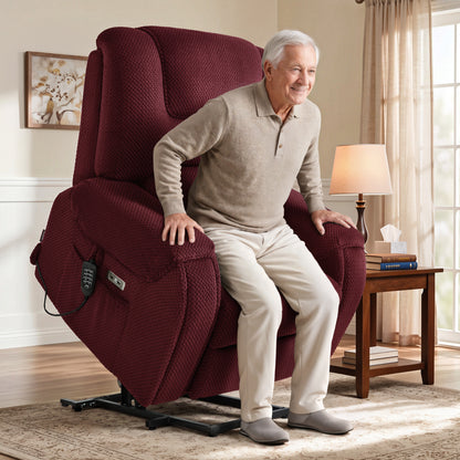 4-Motor Power Lift Recliner with Power Lumbar & Headrest R7558