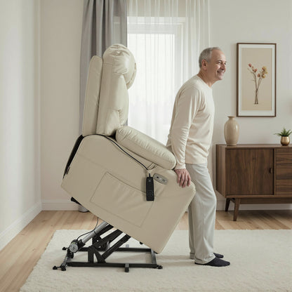 Power Lift Recliner Chair for Elderly, Faux Leather 7287|R7289