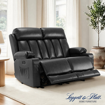 61 in Power Reclining Loveseat with Heat and Massage 6075