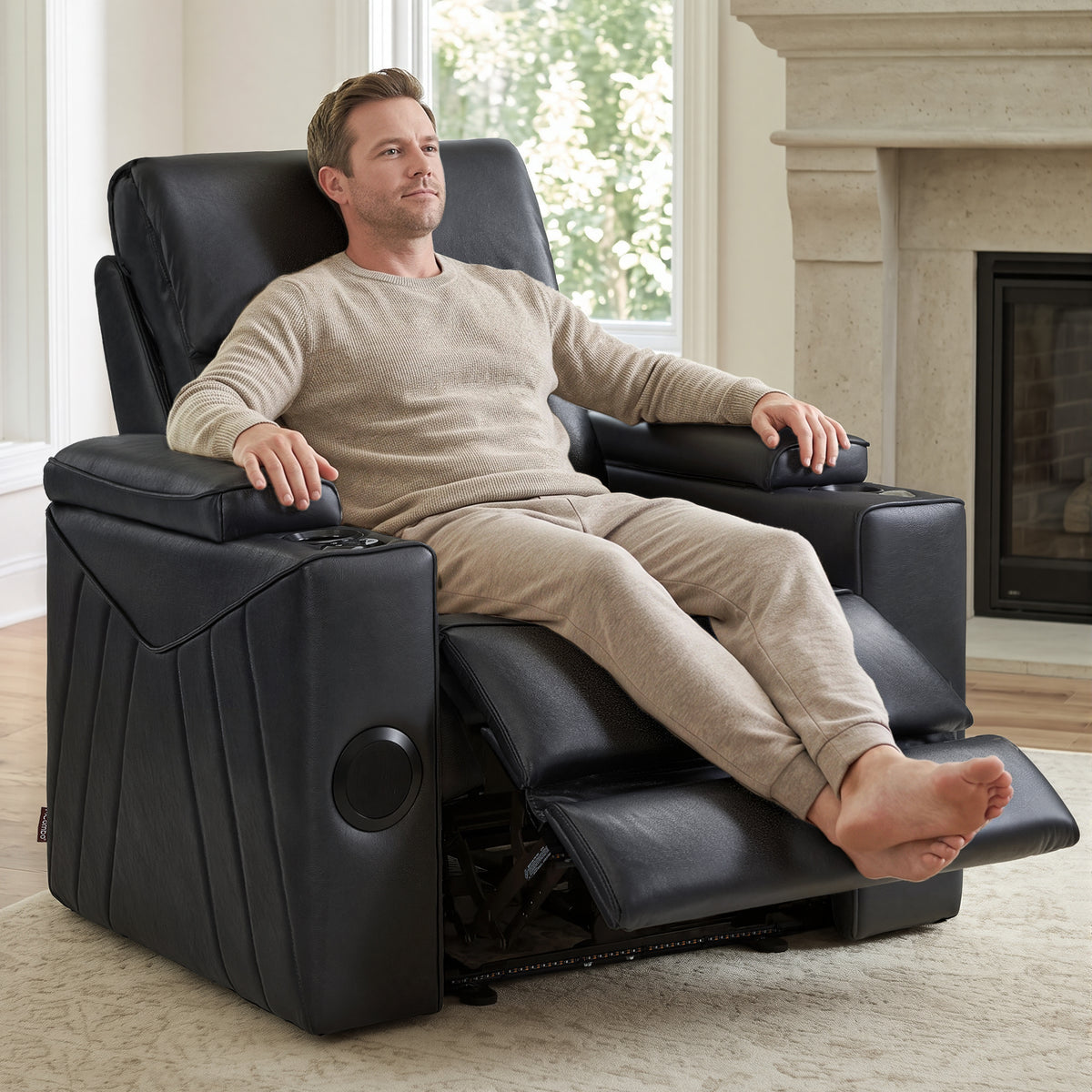 Wall Hugger Recliner Chair for RV, Theater Seating, HTS859