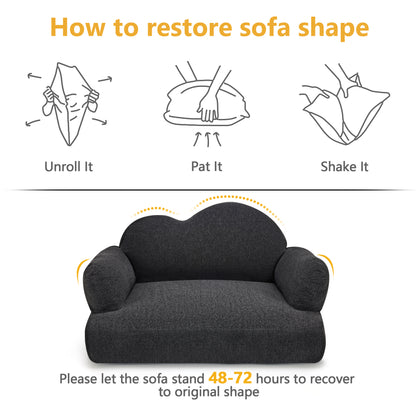 Lovupet Dog Sofa Couch for Medium Breed, Soft Full Foam Dog Couch Bed with Anti-Slip Bottom, PS695