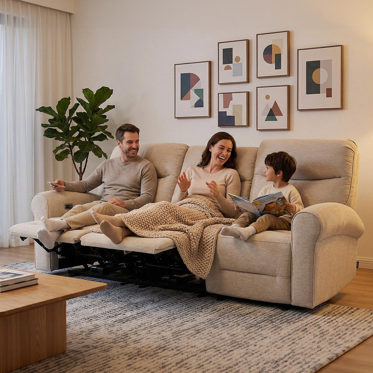 Wall Hugger Power Reclining Sofa, Fabric PR635M5