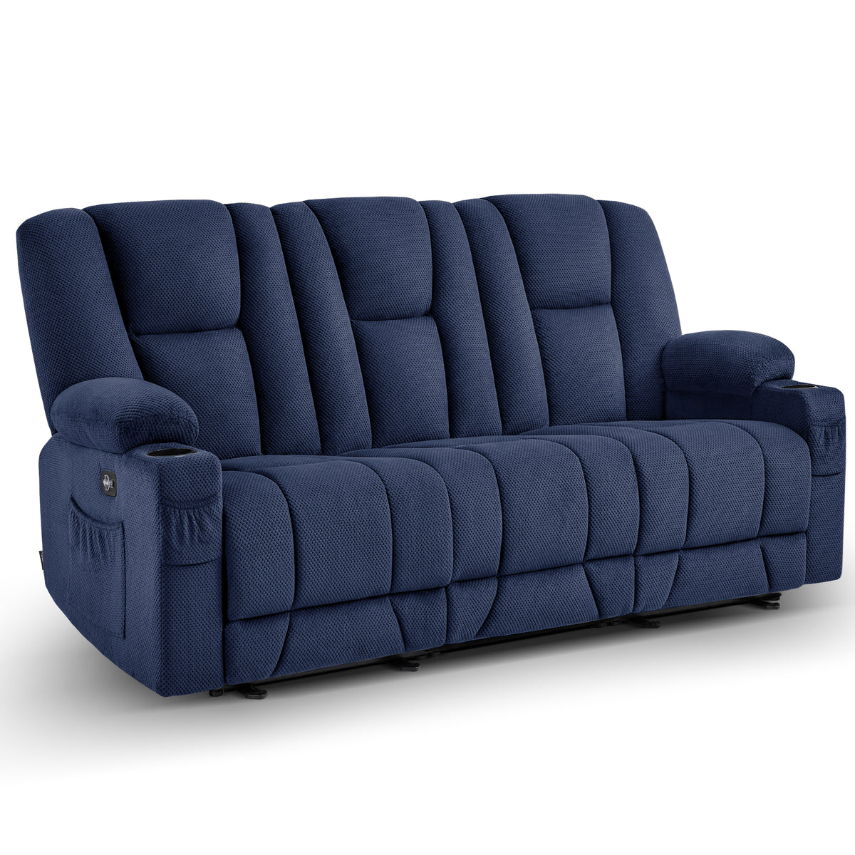 81 in 3 Seater Reclining Sofa with Heat and  Massage 6034M3