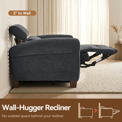 Wall Hugger Power Recliner Chair for Small Spaces, RV & Living Room HL164