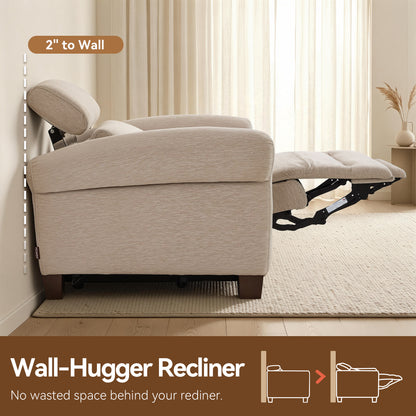 Wall Hugger Power Recliner Chair for Small Spaces, RV & Living Room HL164