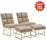 MCombo Accent Chair with Ottoman, Hot-Stamping Club Chair With Golden Metal Legs, Lounge Sofa Couch for Living Reading Room Bedroom 4013