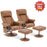 MCombo Swivel Recliner with Ottoman, Reclining Chair with Massage, Faux Leather Lounge Chairs for Living Room Bedroom 4539