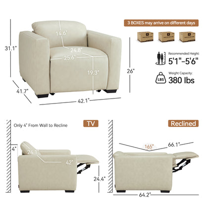 Wall Hugger Zero Gravity Power Recliner, Faux Leather ST280