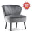 MCombo Modern Accent Chair, Velvet Tufted Wingback Club Chairs, Leisure Upholstered Side Chair with Wood Legs, Comfy Shell Chair Vanity Chair for Living Room Bedroom Reception 4720