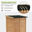 Mcombo Outdoor Wood Storage Cabinet, Small Size Garden Wooden Tool Shed with Double doors, Outside Tools Cabinet for Backyard (24.6”x 18.3”x38.2”) 6059-0985CR