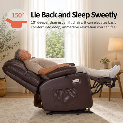 Power Lift Recliner Chair, Massage and Heat, Faux Leather 7095|7099|R7092|R7096