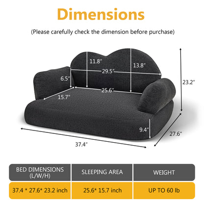 Lovupet Dog Sofa Couch for Medium Breed, Soft Full Foam Dog Couch Bed with Anti-Slip Bottom, PS695