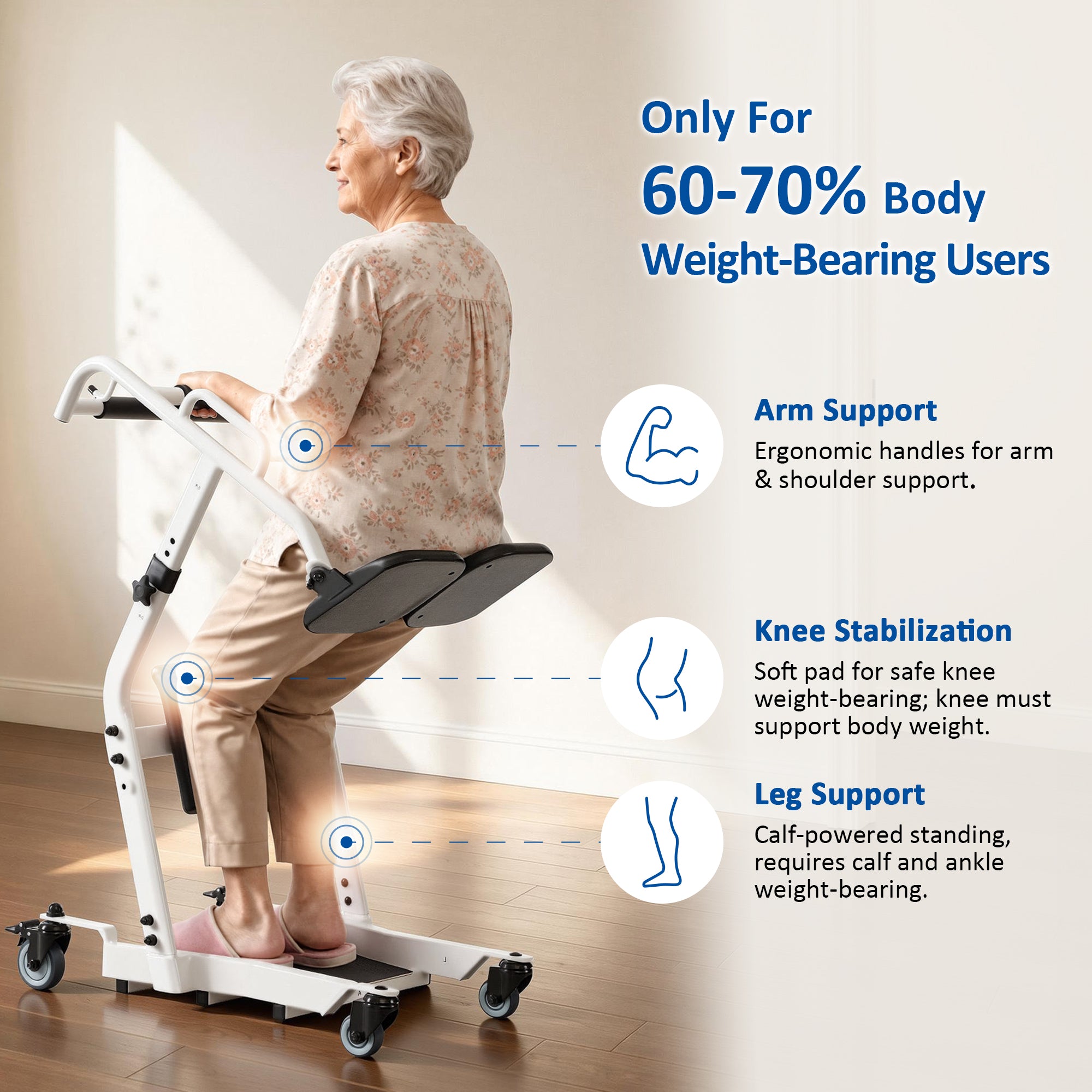Sit to Stand Assist Lift for Elderly, 400lbs Capacity, STA477