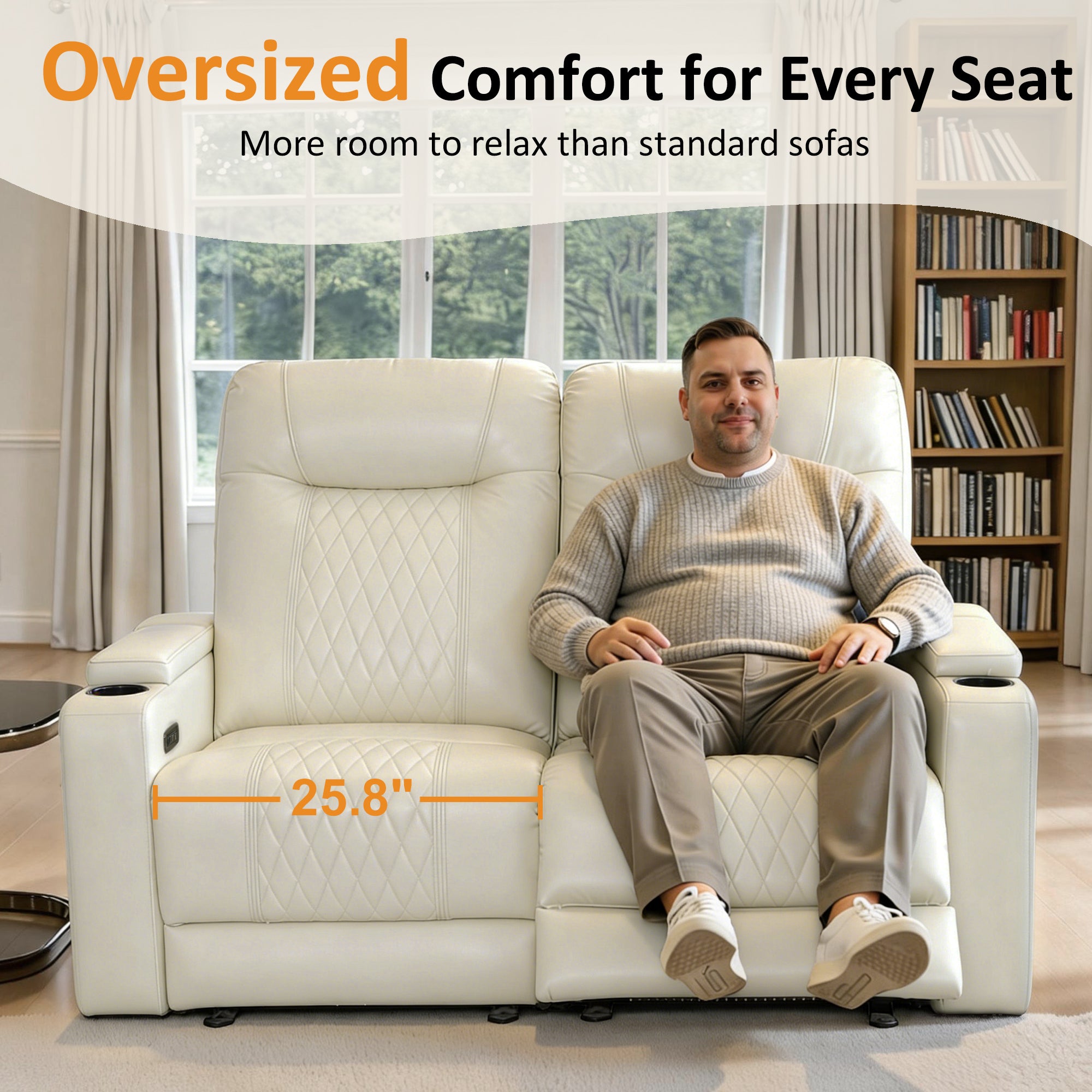 Power Reclining Loveseat,Home Theater Seating, HTS830
