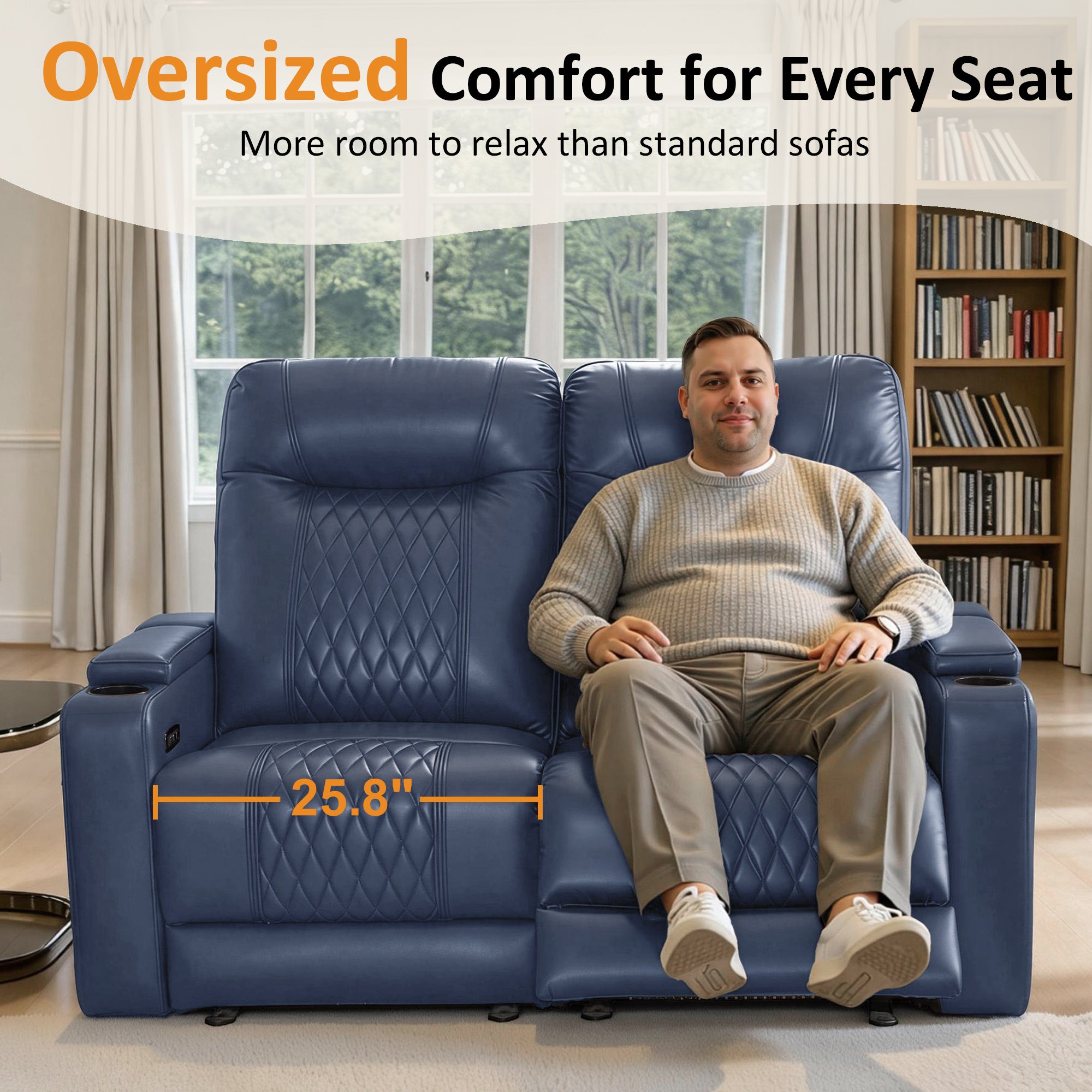 Power Reclining Loveseat,Home Theater Seating, HTS830