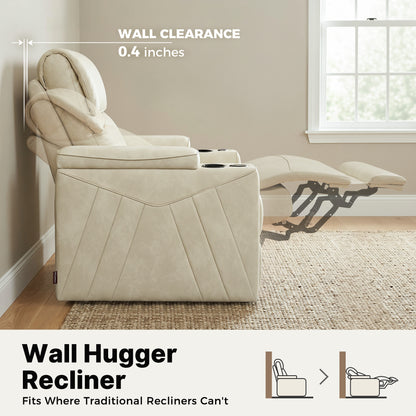 Wall Hugger Recliner Chair for RV, Theater Seating, HTS859